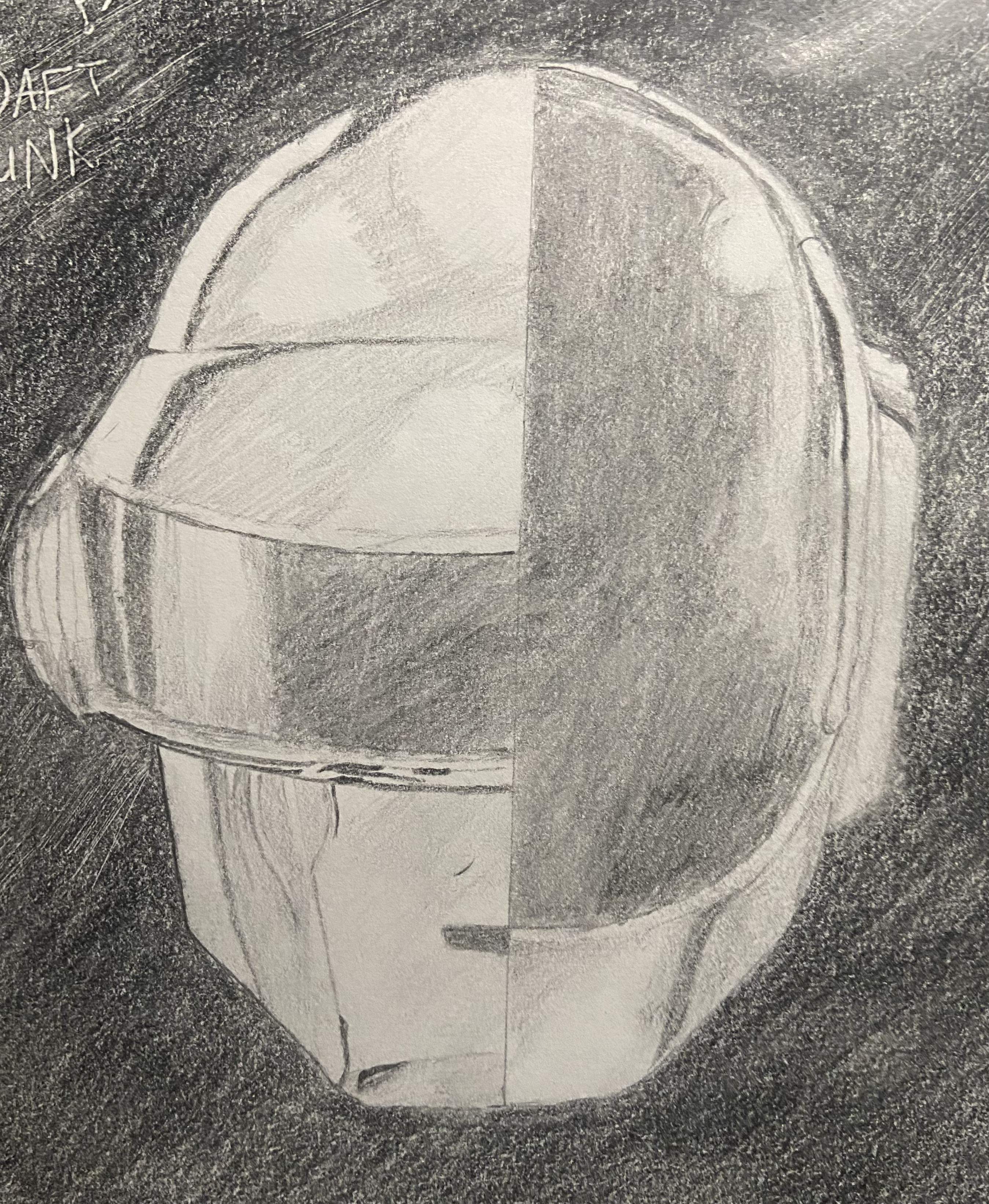Daft Punk helmet sketch